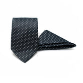 POLKA NOIR TIE AND POCKET SQUARE SET